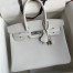 Hermes Birkin 30 Retourne Handmade Bag In White Epsom Calfskin