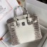 Hermes Diamond Birkin 30cm Bag In Himalaya Niloticus Crocodile Skin