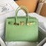 Hermes Birkin 30 Sellier Handmade Bag In Vert Criquet Epsom Calfskin