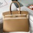 Hermes Birkin 30 Retourne Handmade Bag In Biscuit Swift Leather