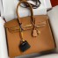 Hermes Birkin 35 Retourne Handmade Bag In Gold Epsom Calfskin 