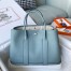 Hermes Garden Party 30 Handmade Bag in Ciel Negonda Leather 