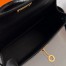 Hermes Kelly Mini II Sellier Handmade Bag in Black Matte Alligator Leather