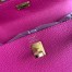 Hermes Kelly Retourne 25 Handmade Bag In Rose Purple Clemence Leather