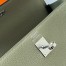 Hermes Kelly Retourne 25 Handmade Bag In Sauge Clemence Leather