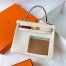 Hermes Kelly Colormatic 25 Handmade Bag in Nata Swifit Leather 