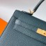 Hermes Kelly Sellier 25 Handmade Bag in Vert Cypres Epsom Calfskin