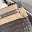Hermes Kelly Retourne 25 Handmade Bag In Taupe Crocodile Niloticus Shiny Skin