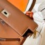 Hermes Kelly Retourne 25 Handmade Bag In Gold Swift Calfskin