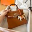 Hermes Kelly Retourne 25 Handmade Bag In Gold Swift Calfskin