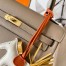 Hermes Kelly Retourne 25 Handmade Bag In Grey Swift Calfskin