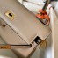 Hermes Kelly Retourne 25 Handmade Bag In Grey Swift Calfskin