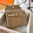 Hermes Kelly Retourne 25 Handmade Bag In Grey Swift Calfskin