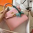 Hermes Kelly Retourne 25 Handmade Bag In Pink Swift Calfskin