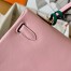 Hermes Kelly Retourne 25 Handmade Bag In Pink Swift Calfskin