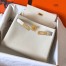 Hermes Kelly Retourne 28 Handmade Bag In Craie Clemence Leather
