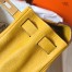 Hermes Kelly Retourne 28 Handmade Bag In Jaune Ambre Clemence Leather