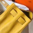 Hermes Kelly Retourne 28 Handmade Bag In Jaune Ambre Clemence Leather