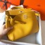 Hermes Kelly Retourne 28 Handmade Bag In Jaune Ambre Clemence Leather