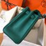 Hermes Kelly Retourne 28 Handmade Bag In Malachite Clemence Leather