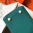 Hermes Kelly Retourne 28 Handmade Bag In Malachite Clemence Leather