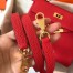 Hermes Kelly Retourne 28 Handmade Bag In Red Clemence Leather