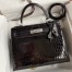 Hermes Kelly Sellier 28 Handmade Bag In Black Crocodile Niloticus Shiny Skin