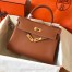 Hermes Kelly Retourne 28 Handmade Bag In Gold Swift Calfskin