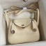 Hermes Mini Lindy Handmade Bag In Nata Clemence Leather