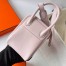 Hermes Mini Lindy Handmade Bag In Mauve Pale Swift Leather