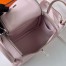 Hermes Mini Lindy Handmade Bag In Mauve Pale Swift Leather