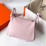 Hermes Mini Lindy Handmade Bag In Mauve Pale Swift Leather