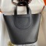 Hermes In The Loop 18 Handmade Bag in Black Clemence Leather