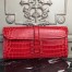 Hermes Jige Elan 29 Clutch In Red Crocodile Leather