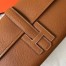 Hermes Jige Elan 29 Clutch Bag In Gold Epsom Leather