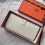 Hermes Jige Elan 29 Clutch Bag In White Epsom Leather