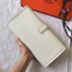 Hermes Jige Elan 29 Clutch Bag In White Epsom Leather