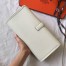 Hermes Jige Elan 29 Clutch Bag In White Epsom Leather