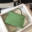 Hermes Kelly Mini II Bag In Vert Criquet Epsom Leather