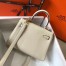 Hermes Mini Kelly 20cm Bag In Craie Clemence Leather