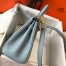 Hermes Mini Kelly 20cm Bag In Blue Lin Clemence Leather