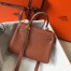 Hermes Mini Kelly 20cm Bag In Brown Clemence Leather