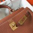 Hermes Mini Kelly 20cm Bag In Brown Clemence Leather