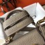 Hermes Mini Kelly 20cm Bag In Grey Clemence Leather