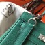 Hermes Mini Kelly 20cm Bag In Malachite Clemence Leather