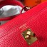 Hermes Mini Kelly 20cm Bag In Red Clemence Leather