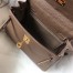 Hermes Mini Kelly 20cm Bag In Taupe Clemence Leather