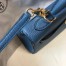 Hermes Kelly 25cm Retourne Bag In Agate Blue Clemence Leather