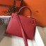 Hermes Kelly 25cm Sellier Bag In Red Epsom Leather