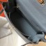 Hermes Kelly 28cm Retourne Bag In Blue Lin Clemence Leather